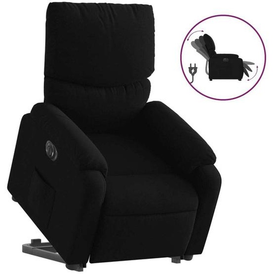 vidaXL Fauteuil relax releveur électrique noir tissu