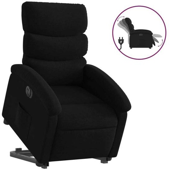vidaXL Fauteuil relax releveur électrique noir tissu