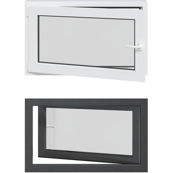 vidaXL Fenêtre de cave RISOR 100 x 50 cm PVC et verre, anthracite