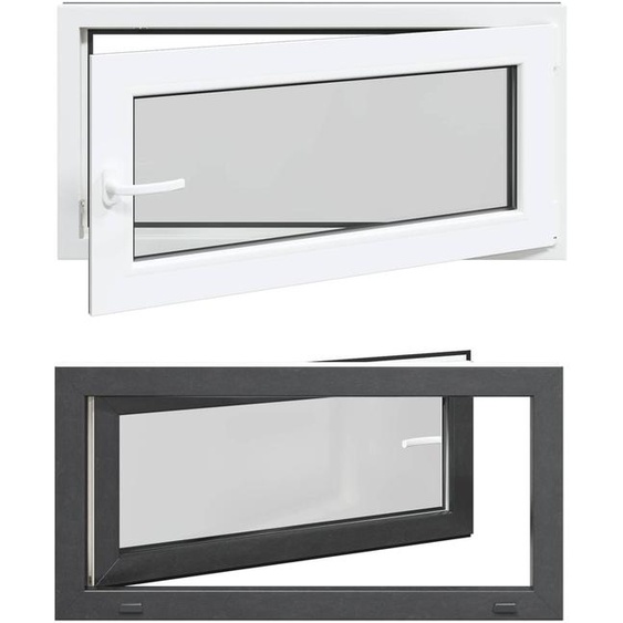 vidaXL Fenêtre de cave RISOR 100 x 50 cm PVC et verre, anthracite