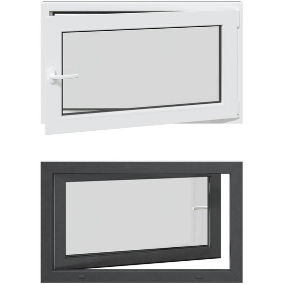 vidaXL Fenêtre de cave RISOR 100 x 70 cm PVC et verre, anthracite