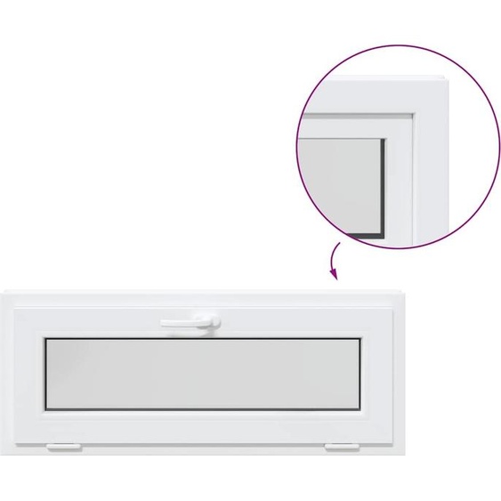 vidaXL Fenêtre de cave RISOR 100x40 cm basculante double vitrage blanc