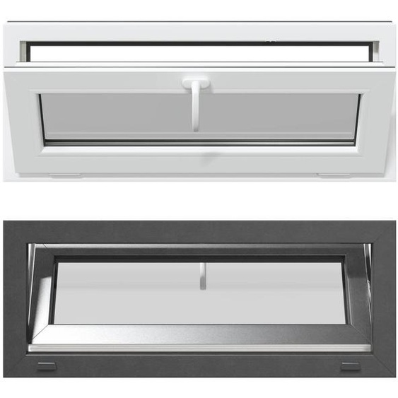 vidaXL Fenêtre de cave RISOR 110 x 40 cm PVC et verre, couleur anthracite