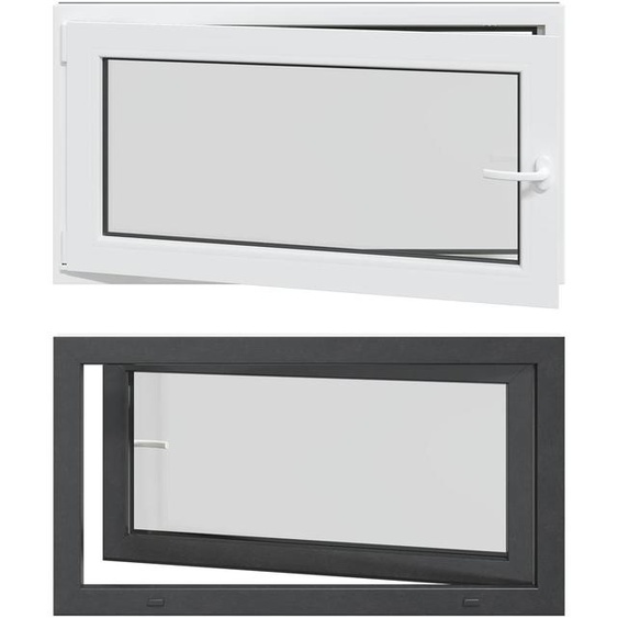 vidaXL Fenêtre de cave RISOR 110 x 50 cm PVC et verre, anthracite