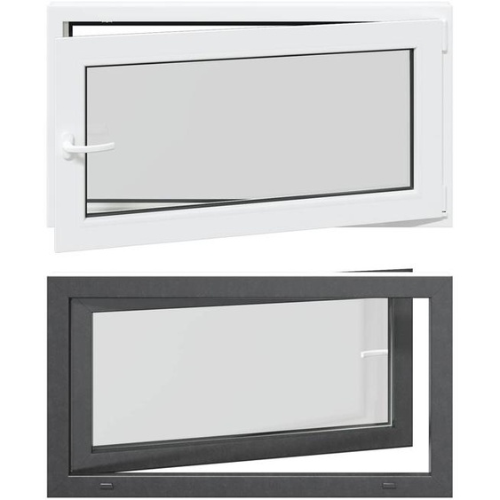 vidaXL Fenêtre de cave RISOR 110 x 50 cm PVC et verre, anthracite