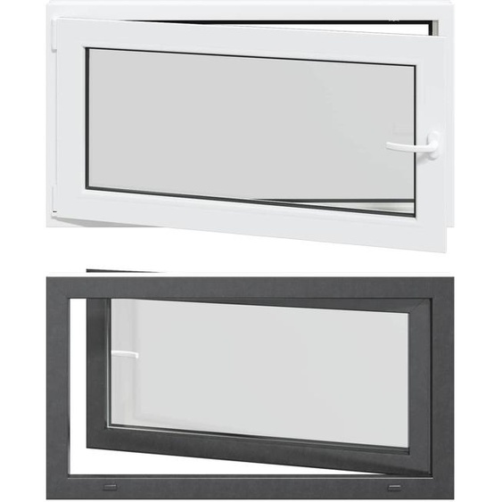 vidaXL Fenêtre de cave RISOR 110 x 50 cm PVC et verre, anthracite