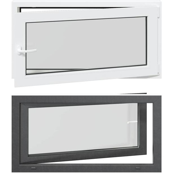 vidaXL Fenêtre de cave RISOR 110 x 60 cm PVC et verre, anthracite