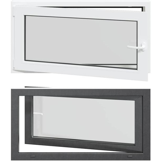 vidaXL Fenêtre de cave RISOR 110 x 60 cm PVC et verre, anthracite