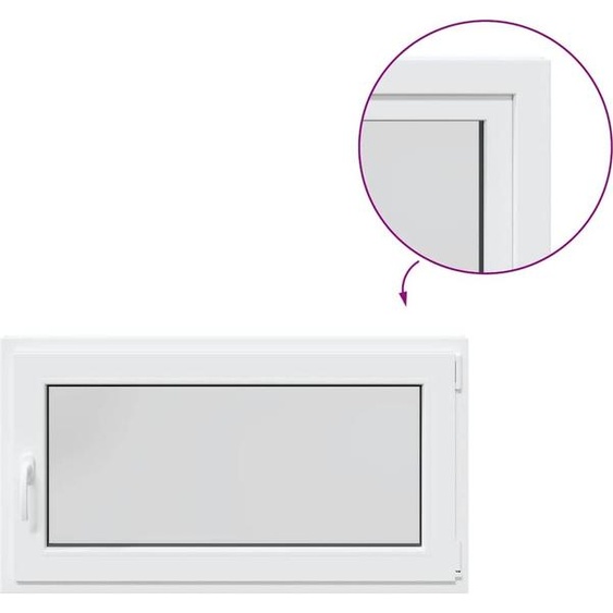 vidaXL Fenêtre de cave RISOR 110x70 cm oscillo-battante DIN droite blanche