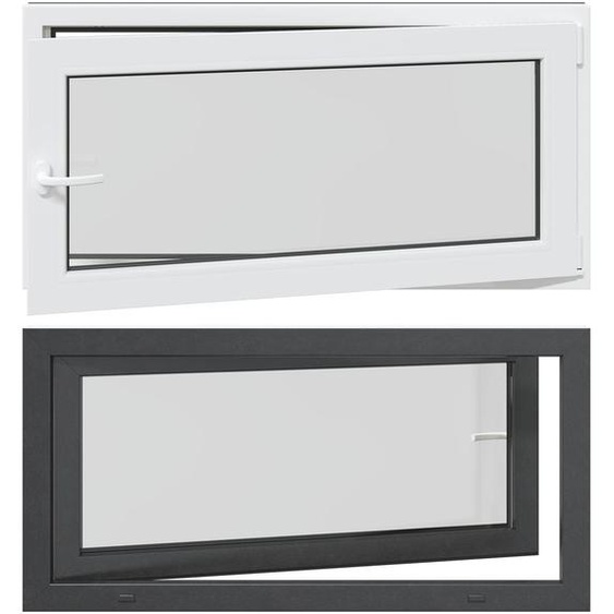 vidaXL Fenêtre de cave RISOR 120 x 60 cm PVC et verre, anthracite