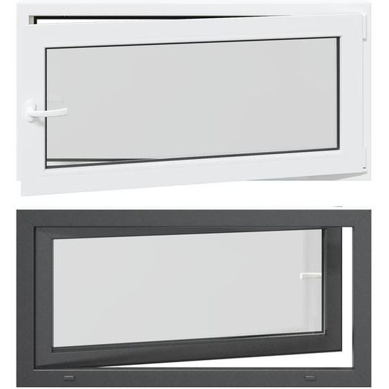 vidaXL Fenêtre de cave RISOR 120 x 60 cm PVC et verre, anthracite