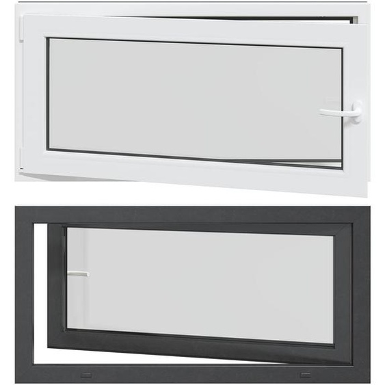 vidaXL Fenêtre de cave RISOR 120 x 60 cm PVC et verre, anthracite