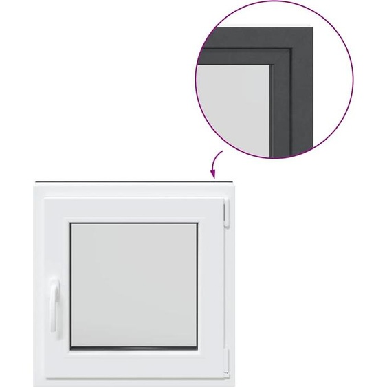 vidaXL Fenêtre de cave RISOR 50x50 cm oscillo-battante DIN droite Anthracite