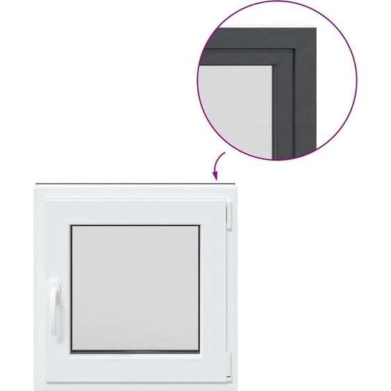 vidaXL Fenêtre de cave RISOR 50x50 cm oscillo-battante DIN droite Anthracite