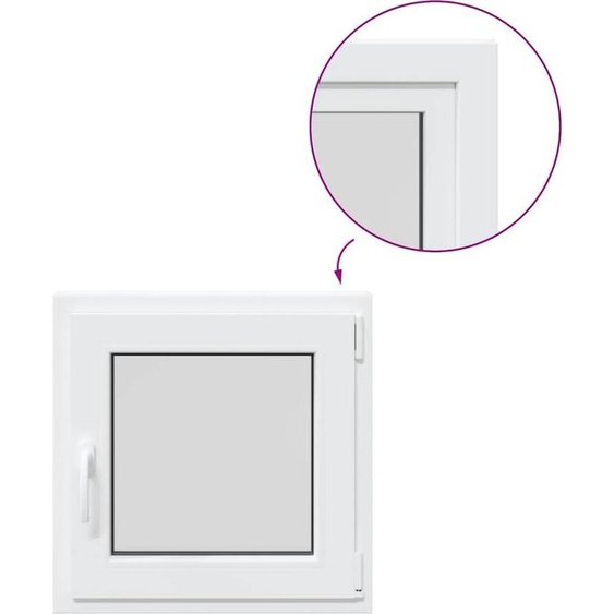 vidaXL Fenêtre de cave RISOR 50x50 cm oscillo-battante DIN droite blanche