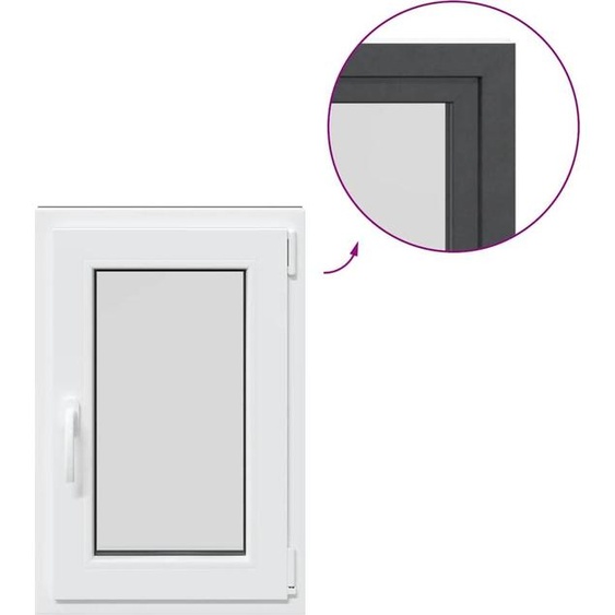 vidaXL Fenêtre de cave RISOR 50x75 cm oscillo-battante DIN droite Anthracite