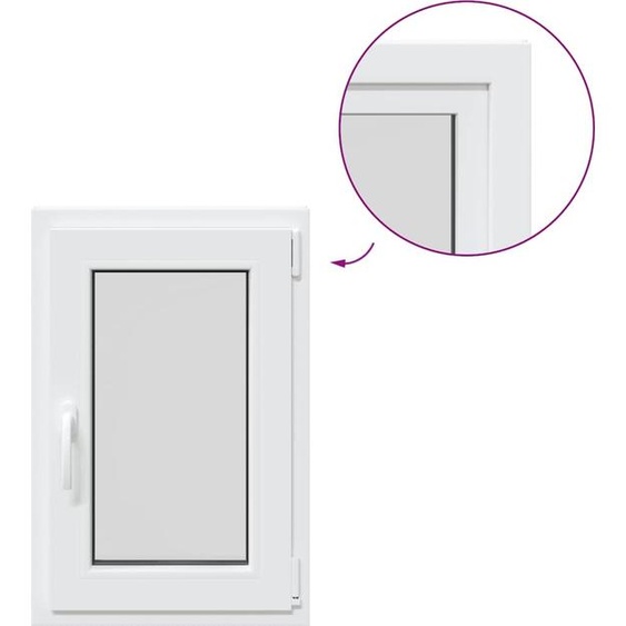 vidaXL Fenêtre de cave RISOR 50x75 cm oscillo-battante DIN droite blanche