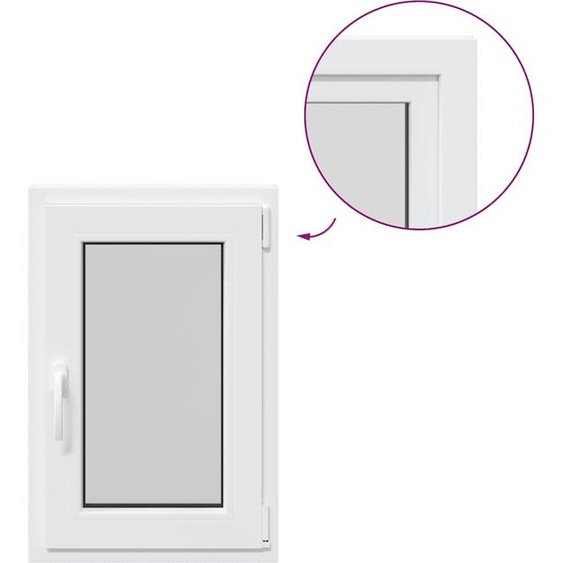 vidaXL Fenêtre de cave RISOR 50x75 cm oscillo-battante DIN droite blanche