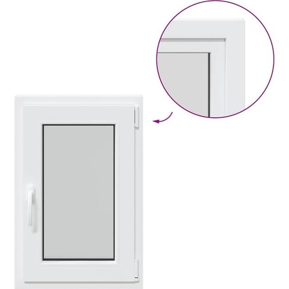 vidaXL Fenêtre de cave RISOR 50x75 cm oscillo-battante DIN droite blanche