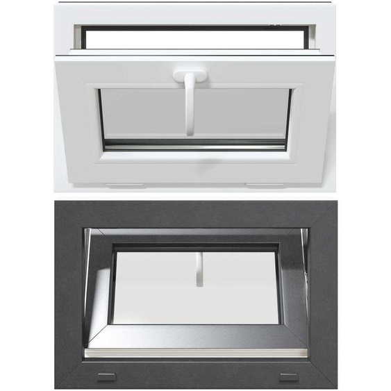 vidaXL Fenêtre de cave RISOR 60 x 40 cm PVC et verre, anthracite