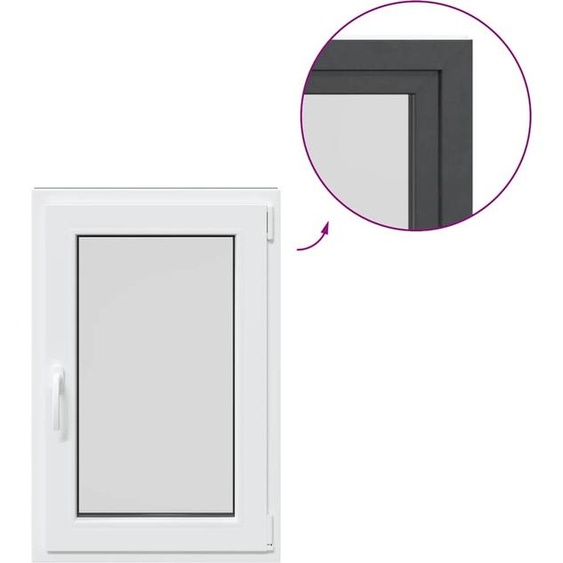 vidaXL Fenêtre de cave RISOR 60x100 cm oscillo-battante DIN droite Anthracite