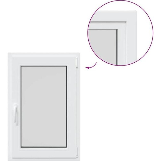 vidaXL Fenêtre de cave RISOR 60x100 cm oscillo-battante DIN droite blanche