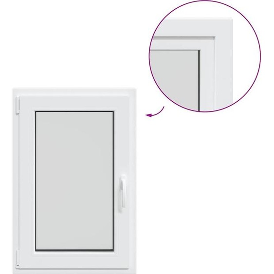 vidaXL Fenêtre de cave RISOR 60x100 cm oscillo-battante DIN gauche blanc