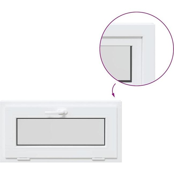 vidaXL Fenêtre de cave RISOR 80x40 cm basculante double vitrage blanc