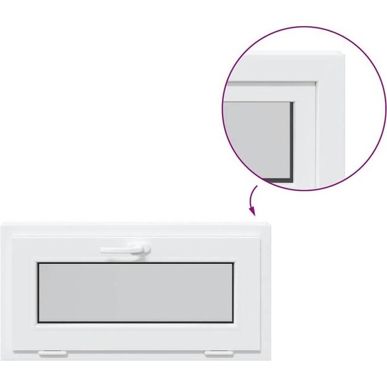 vidaXL Fenêtre de cave RISOR 80x40 cm basculante triple vitrage blanc