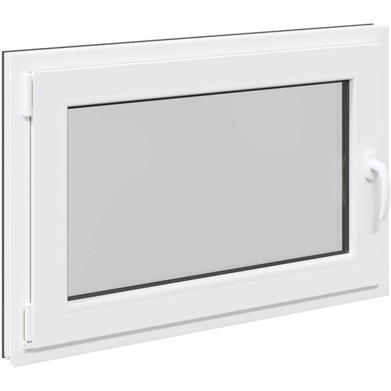vidaXL Fenêtre de cave RISOR 90 x 60 cm PVC et verre, anthracite