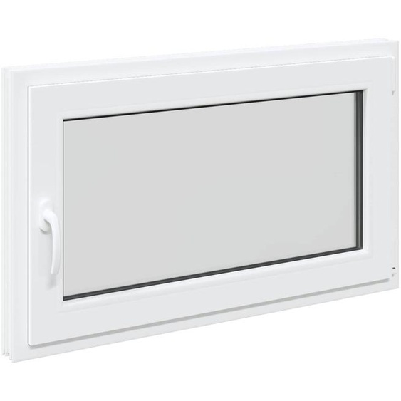 vidaXL Fenêtre de cave RISOR 100 x 60 cm en PVC et verre, blanche