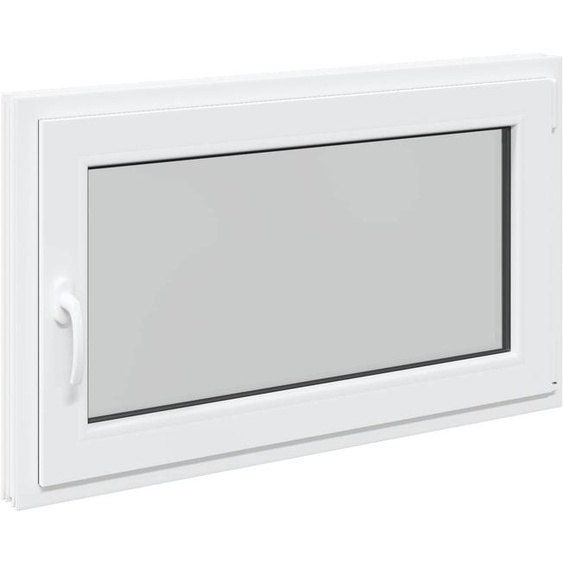 vidaXL Fenêtre de cave RISOR 100 x 70 cm PVC et verre, blanc