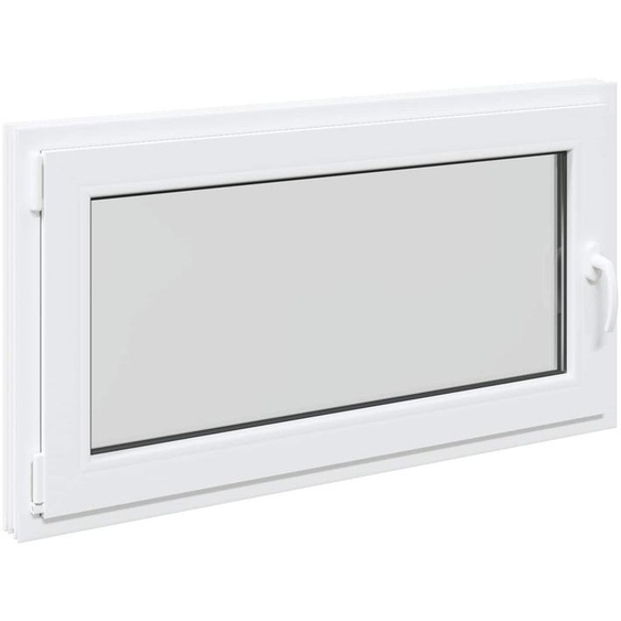 vidaXL Fenêtre de cave RISOR 110 x 50 cm PVC et verre, blanc