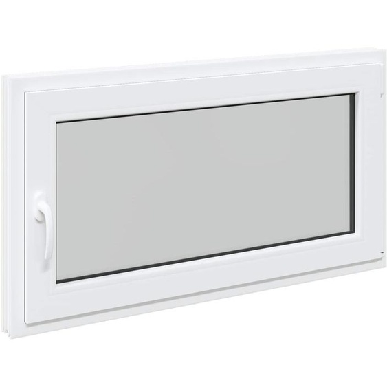 vidaXL Fenêtre de cave RISOR 110 x 60 cm PVC et verre, blanc