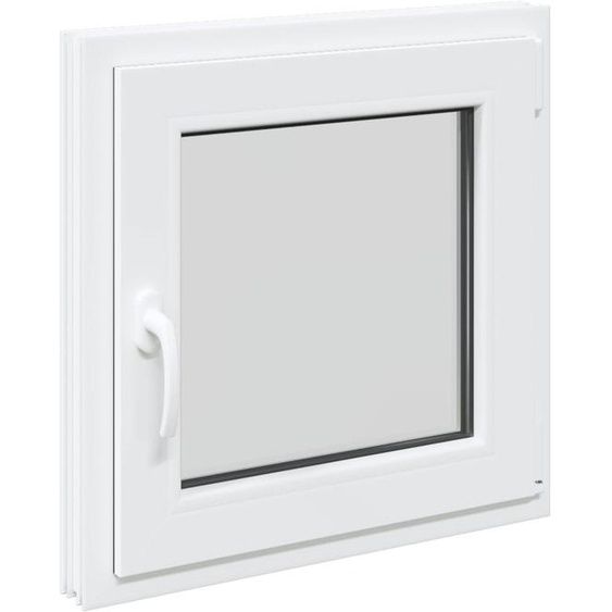 vidaXL Fenêtre de cave RISOR 50 x 50 cm en PVC et verre, blanche