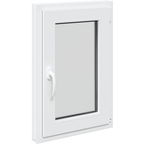 vidaXL Fenêtre de cave RISOR 50 x 75 cm en PVC et verre, blanche