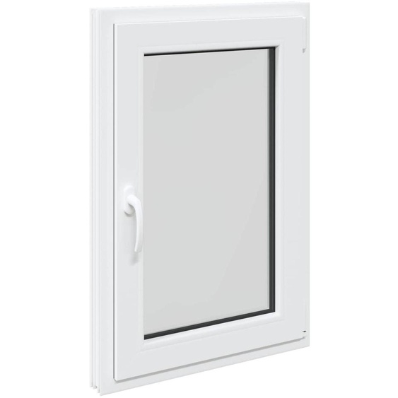 vidaXL Fenêtre de cave RISOR 60 x 80 cm en PVC et verre, blanche