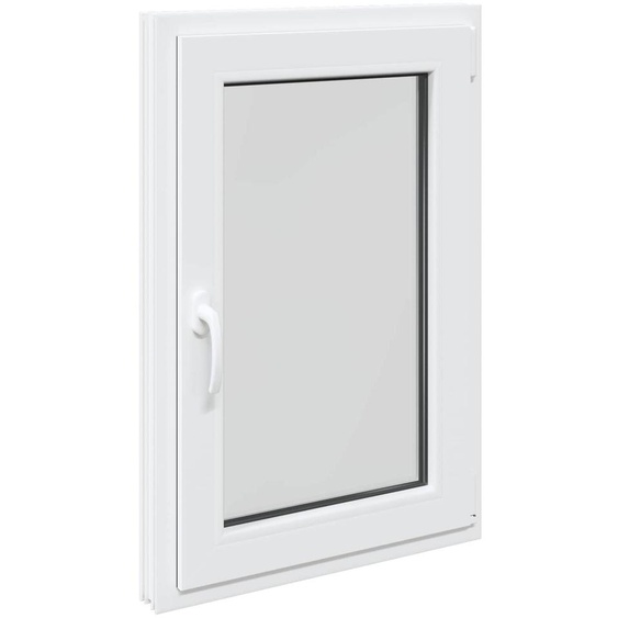 vidaXL Fenêtre de cave RISOR 60 x 80 cm en PVC et verre, blanche