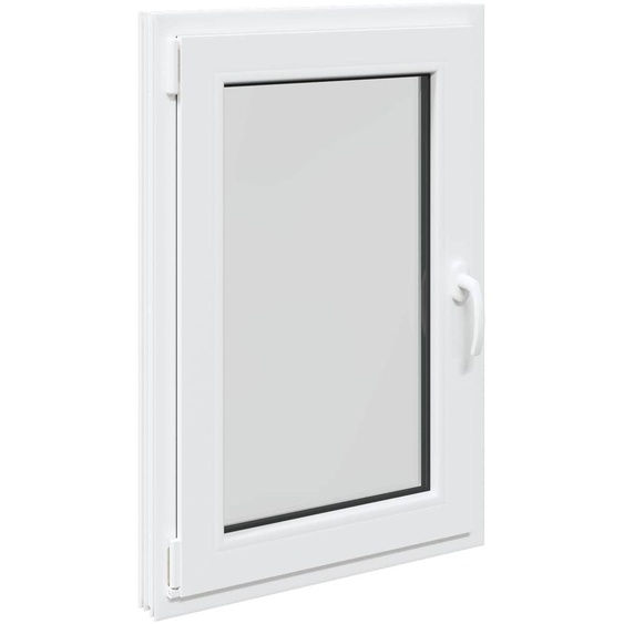 vidaXL Fenêtre de cave RISOR 60 x 90 cm en PVC et verre, blanche