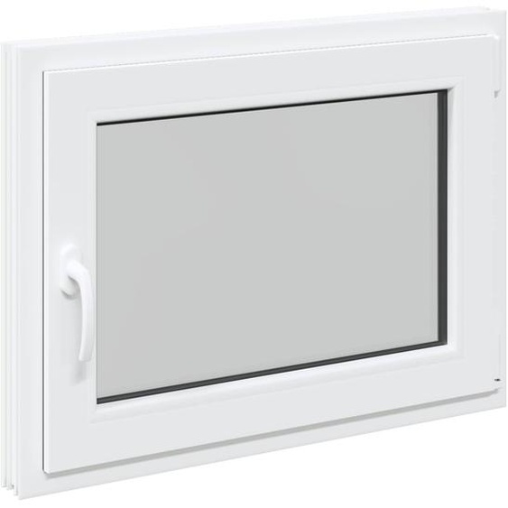 vidaXL Fenêtre de cave RISOR 80 x 70 cm PVC et verre, blanc