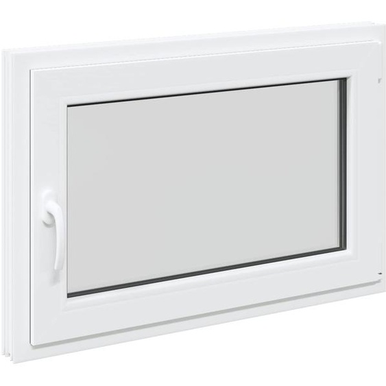 vidaXL Fenêtre de cave RISOR 90 x 50 cm en PVC et verre, blanche