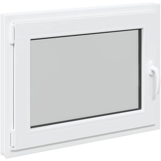 vidaXL Fenêtre de cave RISOR 90 x 50 cm en PVC et verre, blanche