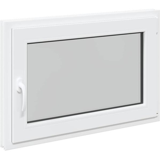 vidaXL Fenêtre de cave RISOR 90 x 50 cm en PVC et verre, blanche