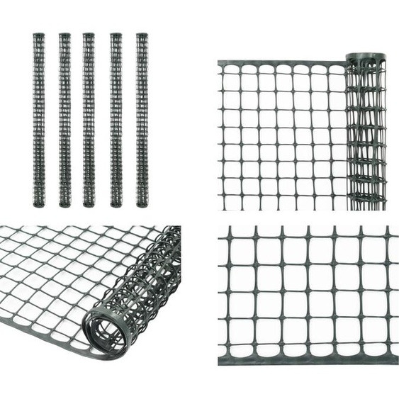 vidaXL Fil métallique 5 pcs. HDPE 1 x 1,2 m vert - Fil de fer - Fils de fer - Grillage - Clôture de jardin