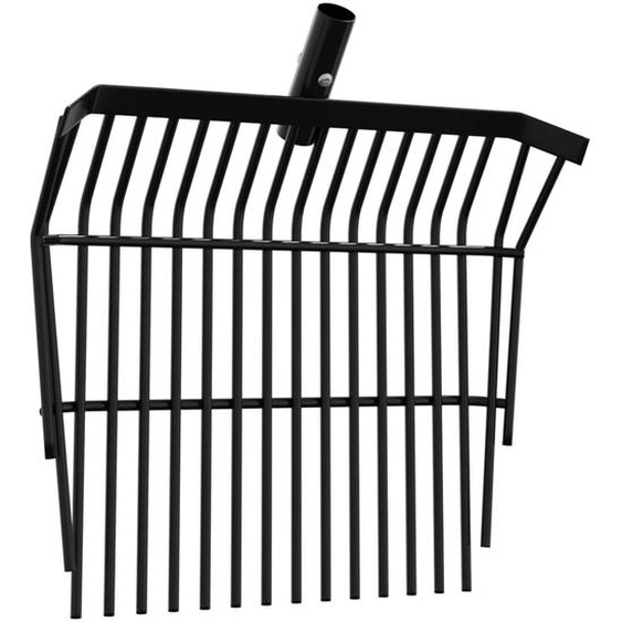 vidaXL Fourche à foin sans manche 14 dents noir acier