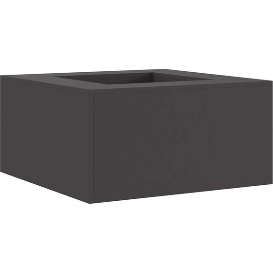 vidaXL Foyer Noir 80 x 80 x 40 cm Acier laminé à froid