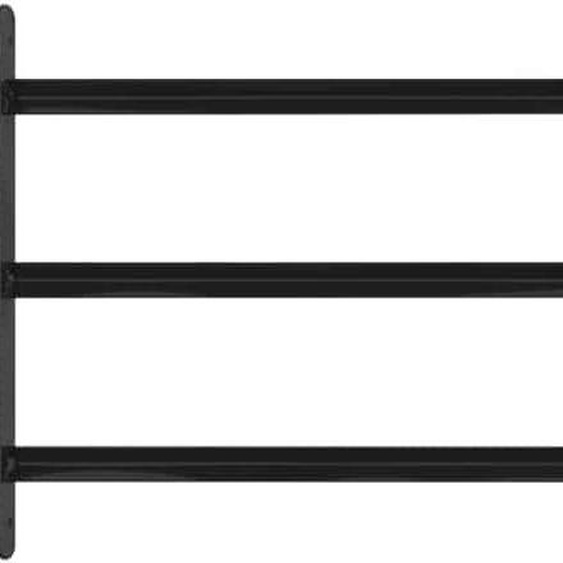 vidaXL Grille de fenêtre Noir 174 x 45 cm Acier revêtu par poudre