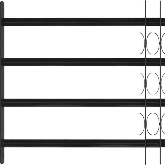 vidaXL Grille de fenêtre noire 115 x 60 cm Acier revêtu par poudre