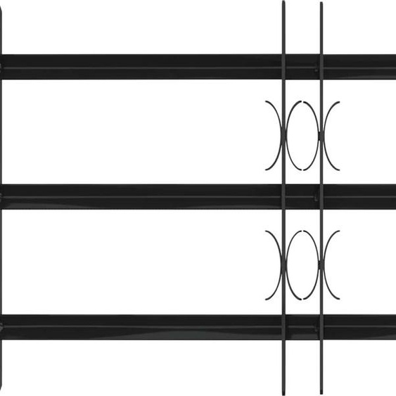 vidaXL Grille de fenêtre noire 75,5 x 45 cm Acier revêtu par poudre