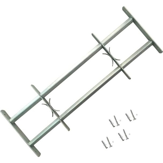 vidaXL Grille de fenêtre Réglable pour fenêtres 2 pcs. 1000-1500 mm